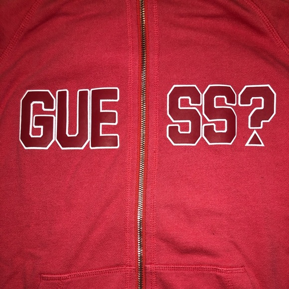Pink GUESS Zip Up Sweater - Picture 3 of 4